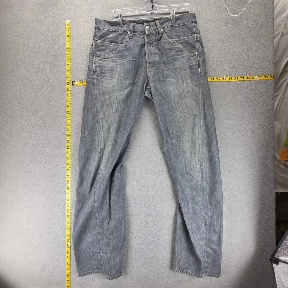 Vintage Levis Engineered Jeans Mens 31x32 Gray Buckle Back Twisted Button Fly